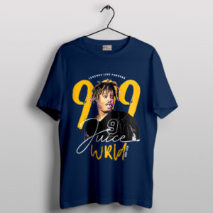 Signature Juice Wrld 999 Graphic Navy T-Shirt Merch Tour