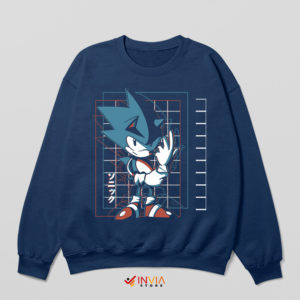 Sonic Hedgehog 2 Japanese Navy Sweatshirt Merch Movie