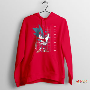 Sonic Hedgehog 2 Movie Graphic Red Hoodie Japanese Style