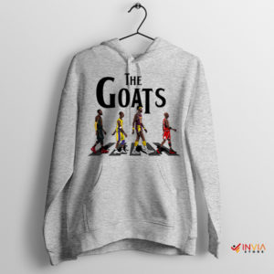 The GOATS of NBA Basketball Sport Grey Hoodie Sports History