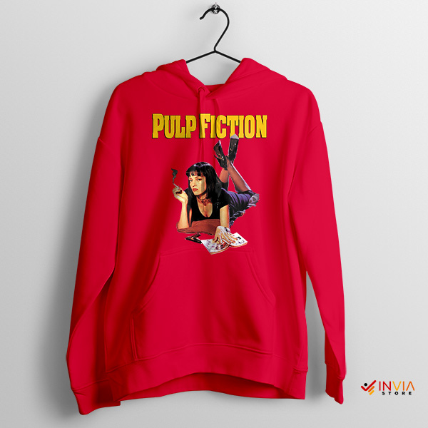 Timeless Elegance Mia Pulp Fiction Red Hoodie Overdose Scene