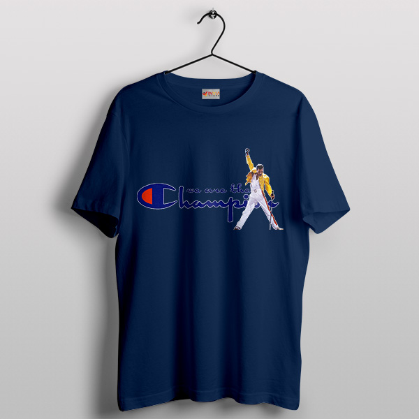 We Are the Champions Legendary Rock Navy T-Shirt Champion's Anthem