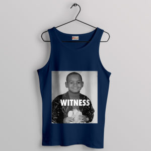 Witness LeBron James Young Face Sport Grey Tank Top NBA Legend