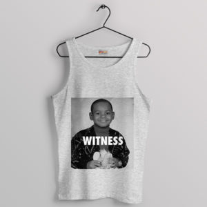 Witness LeBron James Young Face Sport Grey Tank Top NBA Legend