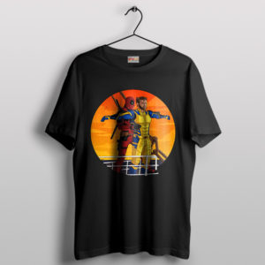 Wolverine Deadpool 3 Scene Titanic Black T-Shirt Movie Meme