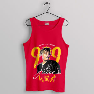 juice Wrld Been A While Graphic Red Tank Top Signature 999