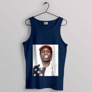 Album Art Live Love Asap Rocky Navy Tank Top