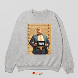 American Face Trump Mugshot Sport Grey Sweatshirt