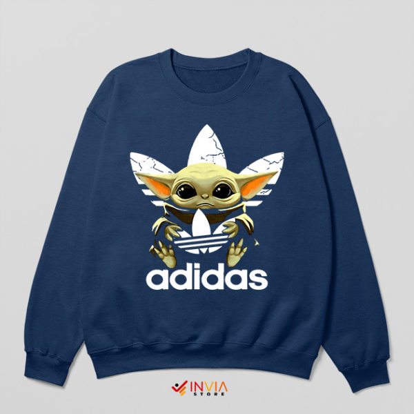 Baby Yoda Gifts Adidas Navy Sweatshirt The Mandalorian
