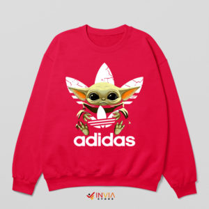 Baby Yoda Gifts Adidas Red Sweatshirt The Mandalorian