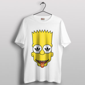 Bart Simpsons Calm Down White T-Shirt Graphic Adidas