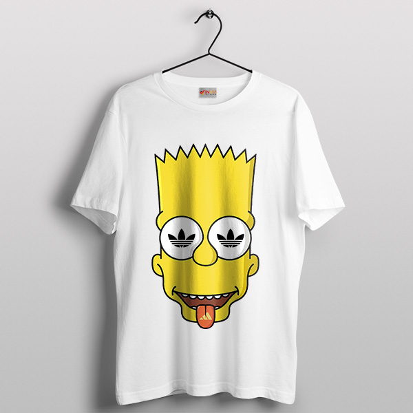 Bart Simpsons Calm Down White T-Shirt Graphic Adidas
