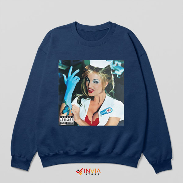 Blink 182 Janine Graphic Navy Sweatshirt Album
