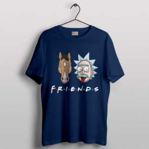 Bojack And Rick Sanchez Portal Navy T-Shirt