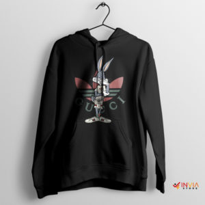 Bugs Bunny Meme Adidas Cartoon Black Hoodie