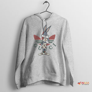 Bugs Bunny Meme Adidas Cartoon Sport Grey Hoodie