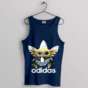 Cute Grogu Merchandise Adidas Graphic Navy Tank Top