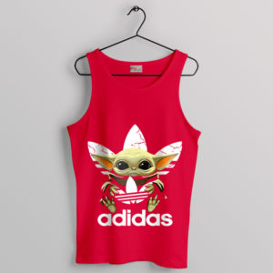 Cute Grogu Merchandise Adidas Graphic Red Tank Top