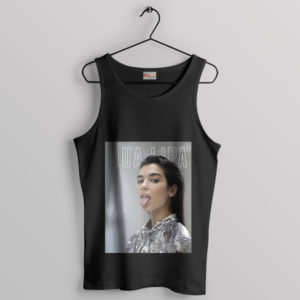 Dua Lipa Tongue Meme Dance Black Tank Top