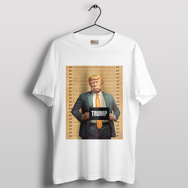Face Meme Trump Mugshot Graphic White T-Shirt