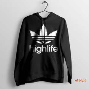 Fashion Highlife Adidas Weed Black Hoodie