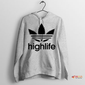 Fashion Highlife Adidas Weed Sport Grey Hoodie