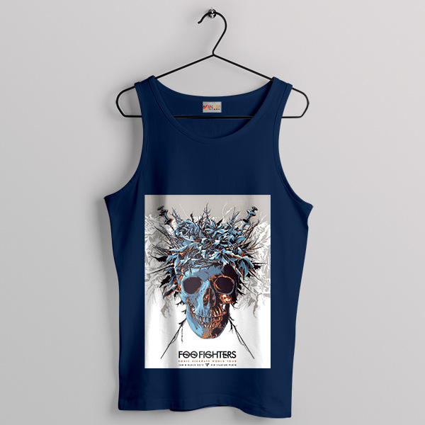 Foo Fighters Sonic Highways Tour Perth Navy Tank Top