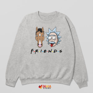 Friends Bojack And Rick Sanchez Sport Grey Sweatshirt