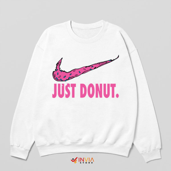 Funny Nike Air Cake Donut White Sweatshirt