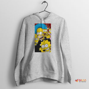 Funny Simpsons Family Comics Sport Grey Hoodie