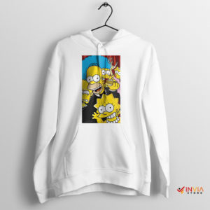 Funny Simpsons Family Comics White Hoodie