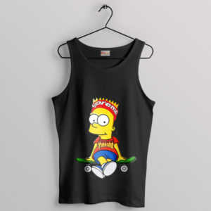 Funny Style Bart Simpson Skateboard Tank Top