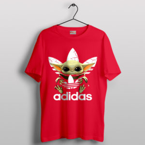 Grogu Mandalorian Season 3 Adidas Red T-Shirt