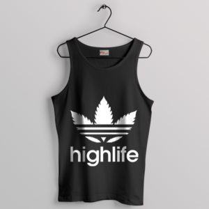 Highlife Weed Adidas Symbol Black Tank Top