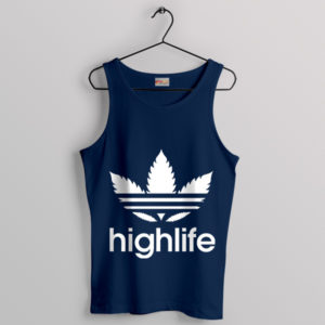 Highlife Weed Adidas Symbol Navy Tank Top