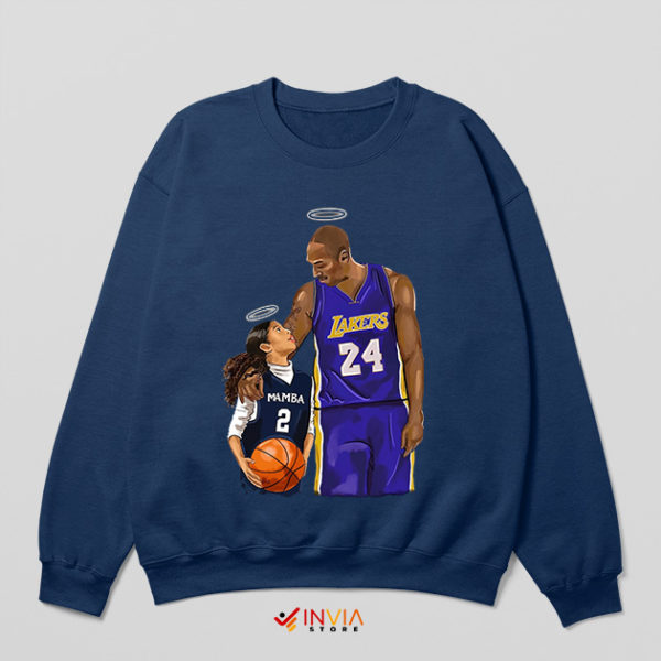 Last Game Kobe And Gigi Bryant NBA Navy Sweatshirt