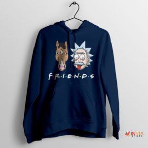 Legend Bojack And Rick Sanchez Navy Friends Hoodie