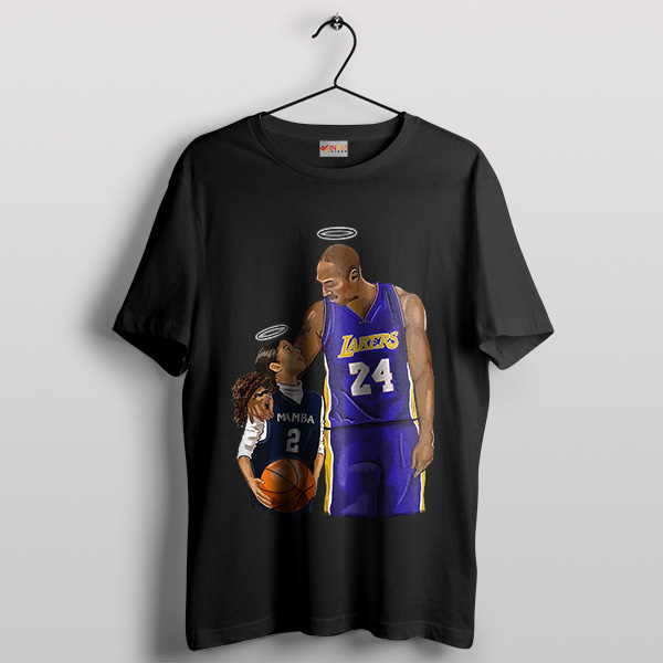 Legend Kobe Bryant and Gigi Bryant NBA Black T-Shirt