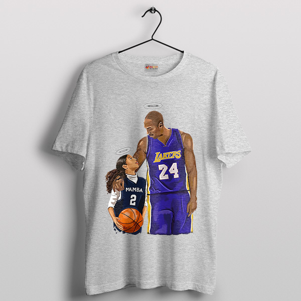 Legend Kobe Bryant and Gigi Bryant NBA SPort Grey T-Shirt
