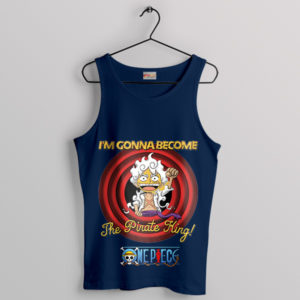 Looney Tunes Logo Gear 5 Luffy Navy Tank Top Manga