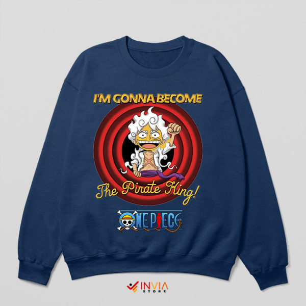 Luffy Anime Looney Tunes 1930 Navy Sweatshirt One Piece