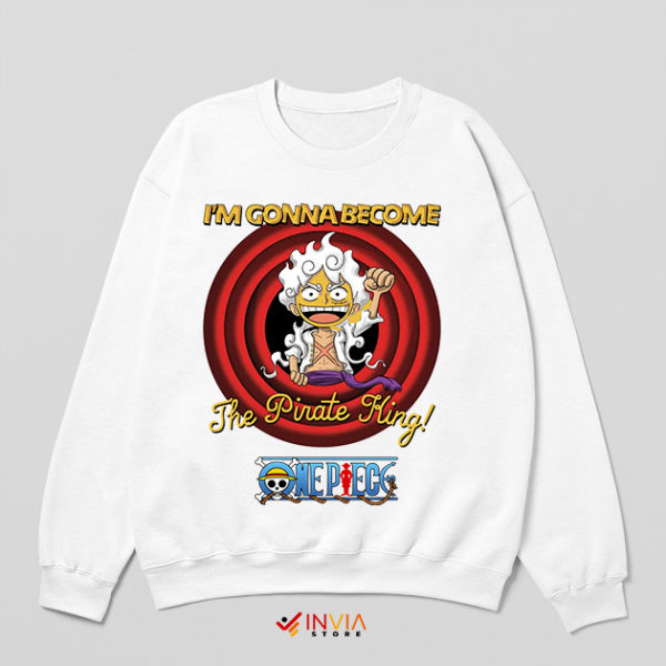 Luffy Anime Looney Tunes 1930 White Sweatshirt One Piece