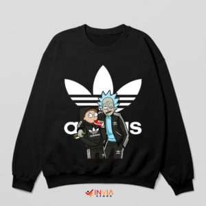 Meme Adidas Superstar Rick Morty Black Sweatshirt