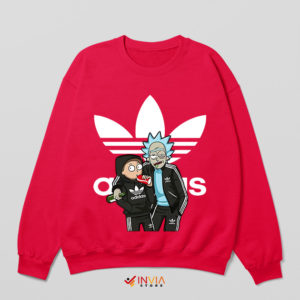 Meme Adidas Superstar Rick Morty Red Sweatshirt