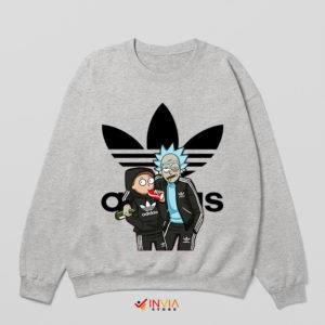 Meme Adidas Superstar Rick Morty Sport Grey Sweatshirt