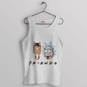 Meme Friends Bojack And Rick Sanchez Sport Grey Tank Top