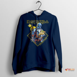 Meme Iron Maiden Star Wars Grogu Navy Hoodie