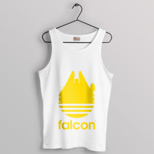 Millennium Falcon Inside Adidas White Tank Top