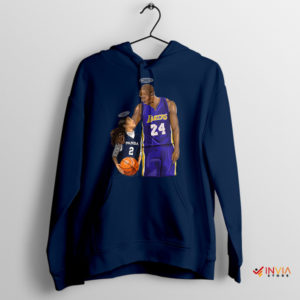 Moment Last Game Kobe Gigi Bryant NBA Navy Hoodie