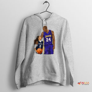 Moment Last Game Kobe Gigi Bryant NBA SPort Grey Hoodie